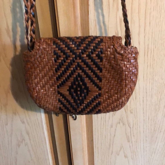 De vecchi leather woven vintage handbag - Picture 5 of 8